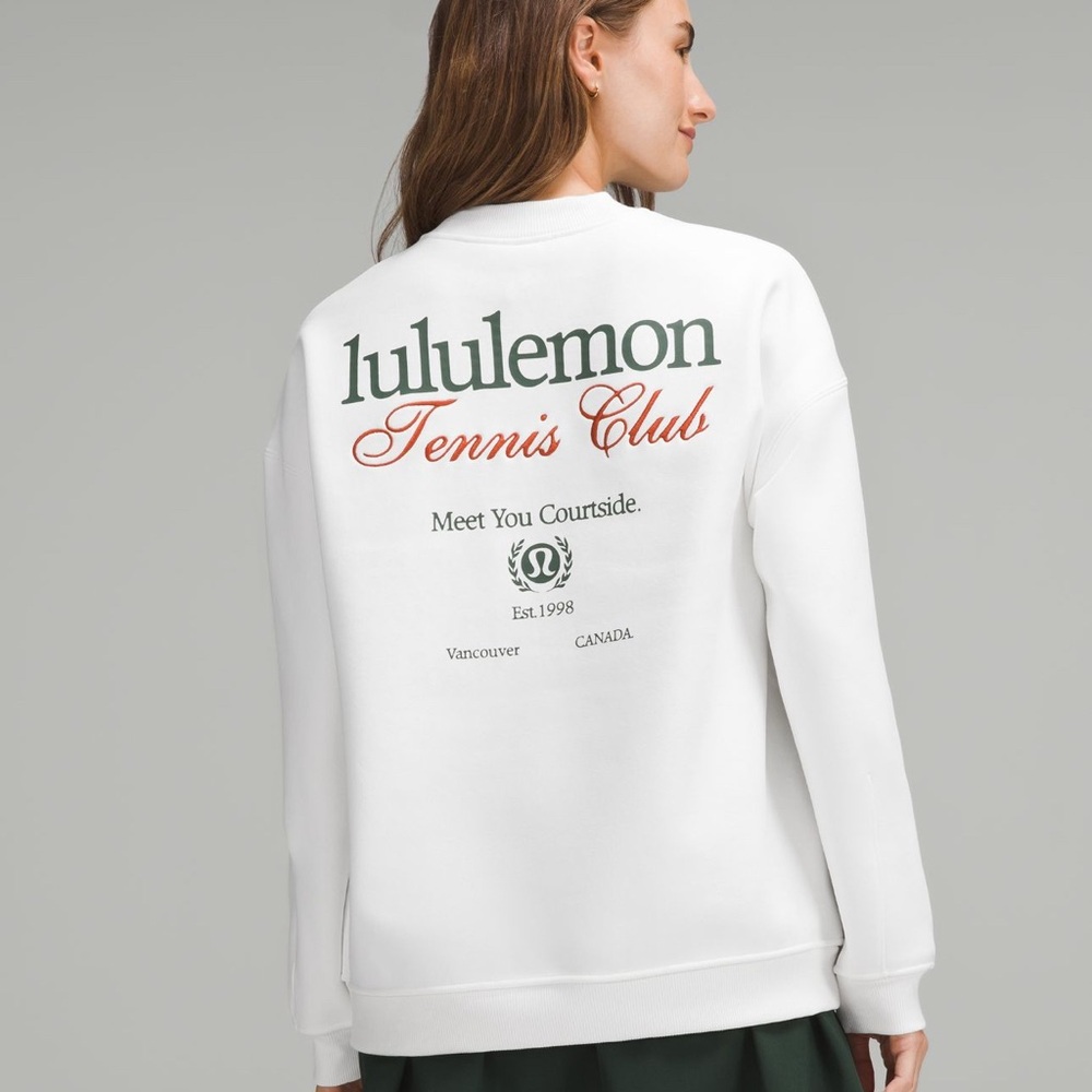 Lululemon athletica White Tennis Club Sweatshirt